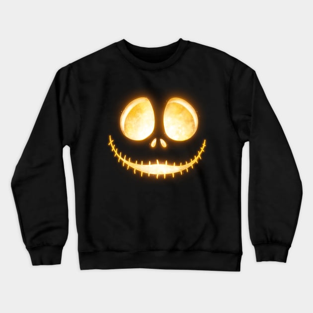 Scary Night-Pumpkin Version Crewneck Sweatshirt by ManuelDA